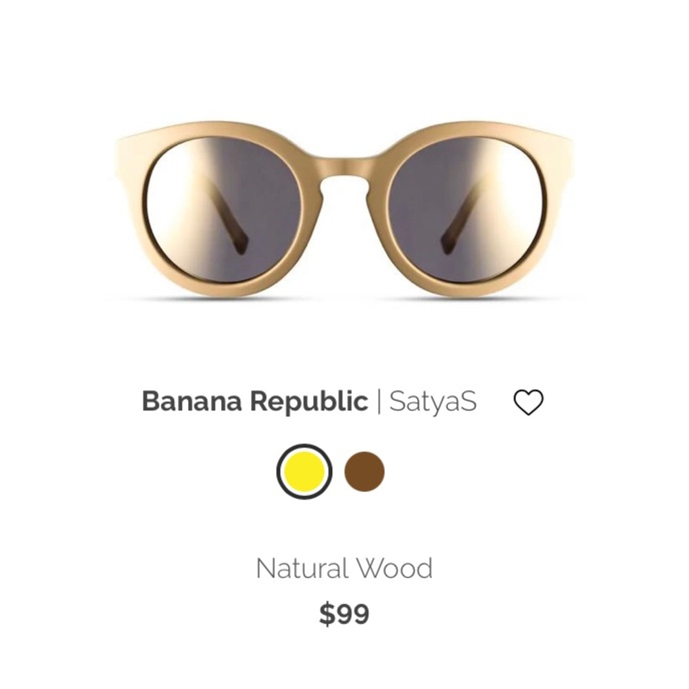 SOLD New banana republic sunglasses in colour wood
